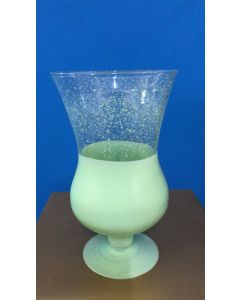 VASO IN VETRO VERDE MELA D.11,5CM H 20CM