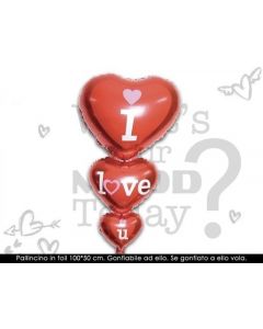 PALLONCINO MYLAR SUPERSHAPE I LOVE YOU LV