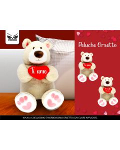 PELUCHE ORSO CUORE MIS. M LV