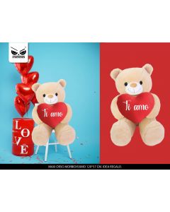 PELUCHE ORSO GIGANTE CON CUORE 120CM LV