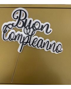 CAKE TOPPER DF 3D BUON COMPLEANNO