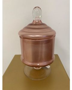 AMPOLLA IN VETRO CILINDRICA ROSA GOLD LIPARI.