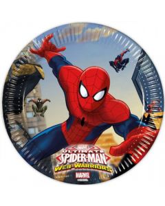 PIATTINI SPIDERMAN WEB WARRIORS PZ.8