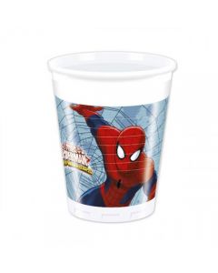 BICCHIERI SPIDERMAN WEB WARRIORS PZ.8