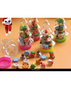 SET 20 GOMMINE IN CONTENITORE ALBERO DI NATALE