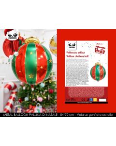 PALLONCINO MYLAR PALLINA DI NATALE