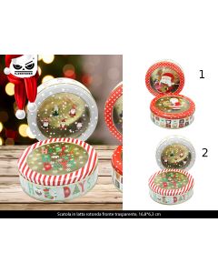 SET 2 SCATOLE TONDE IN LATTA XT3260