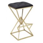 SGABELLO PIRAMIDE ORO E NERO 40X40X75CM.