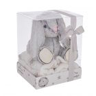 CONFEZIONE PLAID COZY GRIGIO CON CONIGLIO