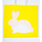 BUSTE SHOPPER PER COLOMBA CON MANICO BUNNY GIALLO PZ.12