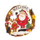 CORONA FESTONE BABBO NATALE CON LED 