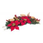 PORTA CANDELA JOSIE POINSETTIA ROSSO 