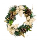 CORONA KYLE POINSETTIA CHAMPAGNE D55cm