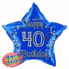 PALLONCINO MYLAR 40TH BIRTHDAY