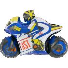 PALLONCINO MYLAR SUPERSHAPE MOTOR BIKE BLU