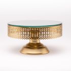 ALZATINA IN FERRO ORO CON FASCIA 25x25x13cm.