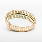 VASSOIO ORO CON SPECCHIO 37X37X8cm.