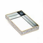 VASSOIO STRASS RETTANGOLARE  30X20X3,5CM 