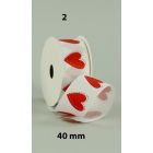 NASTRO DECORATIVO CON CUORI ROSSI 40X20MM LV