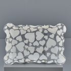 VASSOIO RETTANGOLARE IN PET CUORI BIANCHI GRANDE