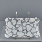 VASSOIO RETTANGOLARE IN PET CUORI BIANCHI PICCOLO