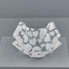 COPPA IN PET ONDULATA CUORI BIANCHI PICCOLA