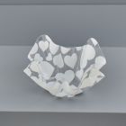 COPPA IN PET ONDULATA CUORI BIANCHI MINI