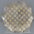 PIATTO ONDULATO IN PET POIS ORO GRANDE