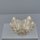 COPPA IN PET ONDULATA POIS ORO PICCOLA