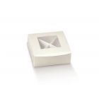 SCATOLINA PORTACONFETTI CON DIVISORI BIANCO 8X8X3CM