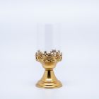 PORTACANDELA RETRO ORO 11X11X25cm 