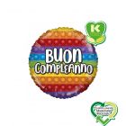 PALLONCINO MYLAR 18" BUON COMPLEANNO POP-IT