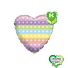 PALLONCINO MYLAR 18" CUORE MACARON POP-IT
