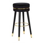 SGABELLO BAR PARIS NERO/ORO 35X74cm.