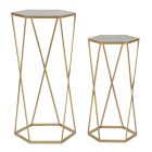 SET 2 ALZATA ORO ESAGONALE 