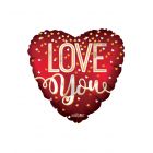 PALLONCINO MYLAR 18" I LOVE YOU MATTE LV