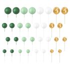 TOPPERS PER TORTA CON PALLINE MENTA,VERDE,ORO E BIANCO SET DA 32PZ.