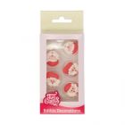 FUNCAKES DECORAZIONI IN ZUCCHERO BABBO NATALE SET/12