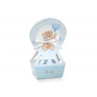 SCATOLINE MONGOLFIERA LITTLE BEAR AZZURRO 6x4x14,5CM PZ.10