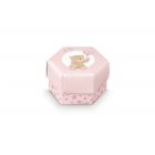 SCATOLINA PORTACONFETTI CON DIVISORI ORSETTO ROSA 6x4CM PZ.10