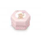SCATOLINE ESAGONO LITTLE BEAR ROSA CON DIVISORIO 8x5,5CM PZ.10