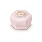 SCATOLINA PORTACONFETTI ESAGONALE ROSA LOVE 6X4CM
