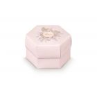 SCATOLINA PORTACONFETTI ESAGONALE LOVE ROSA 8X5CM