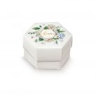 SCATOLINA ESAGONALE BIANCO LOVE 6X4CM