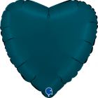 CUORE MYLAR 18" SATIN PETROL
