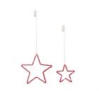 SET 2 STELLE LANA ROSSE A LED DA APPENDERE