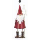 GNOMO ROSSO CON ALBERO E LED LATTA