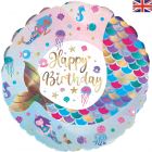 PALLONCINO MYLAR 18" SHIMMERING MERMAID BIRTHDAY
