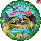 PALLONCINO MYLAR 18" JURASSIC DINOSAUR HAPPY BIRTHDAY