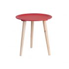 TAVOLINO IN LEGNO ROSSO ø 38CM